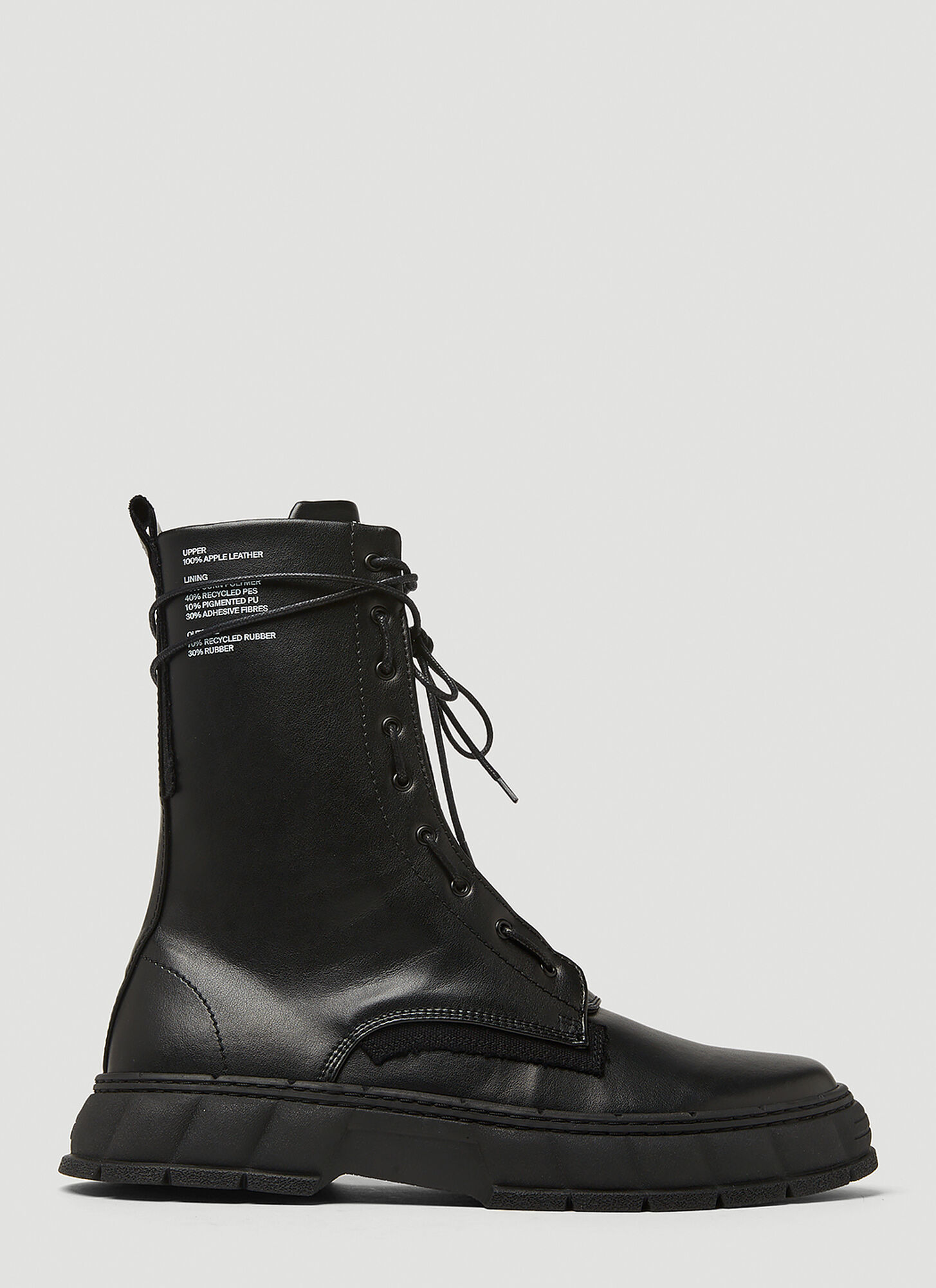 Viron 1992 Apple Leather Boots In Black