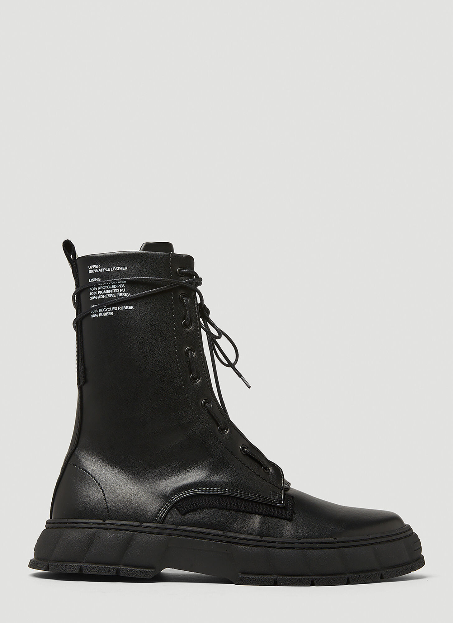 Shop Viron 1992 Apple Leather Boots In Black