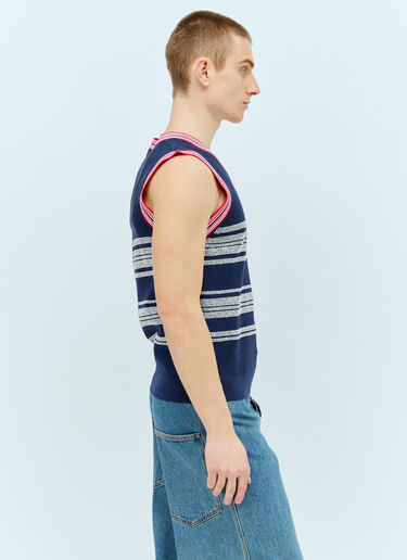 Wales Bonner Shade Knit Vest Blue wbn0156004