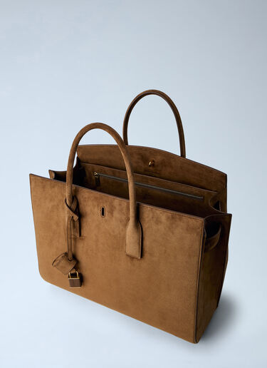 Saint Laurent Sac De Jour Suede Handbag Brown sla0263094