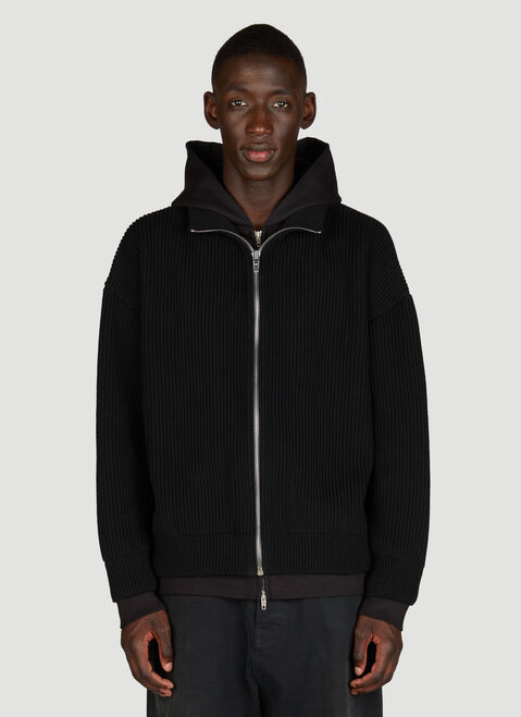 Balenciaga Unity Sports Icon Layered Zip-Up Hooded Sweatshirt Black bal0156007
