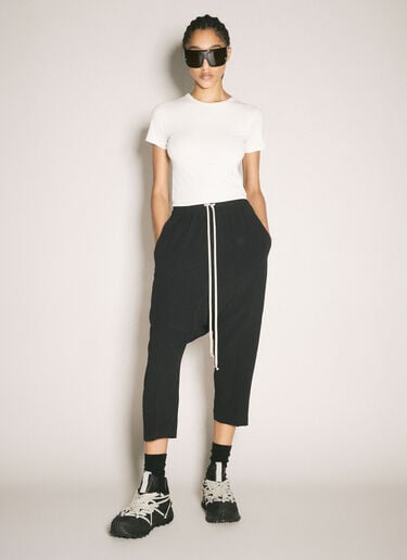 Rick Owens Drawstring Cropped Pants Black ric0257024