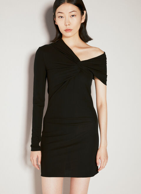 Saint Laurent Knot Mini Dress Black sla0253035