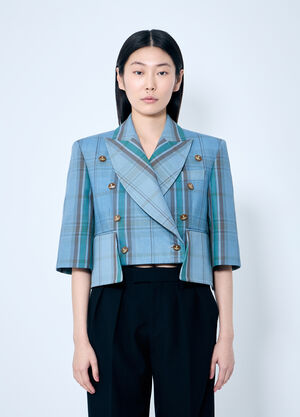 Vivienne Westwood Cut Off Blazer Blue vvw0259039