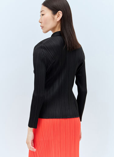 Pleats Please Issey Miyake Pleated Shirt Black plp0256012
