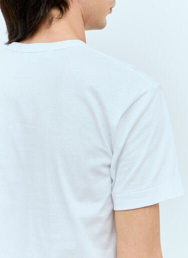 Comme Des Garçons PLAY ロゴパッチTシャツ ホワイト cpl0356004