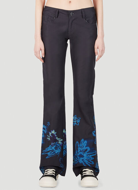 Collina Strada Puddle Flare Pants Blue cst0249015