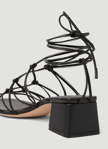 Gianvito Rossi Knot Strap Heeled Sandals Black gia0251006