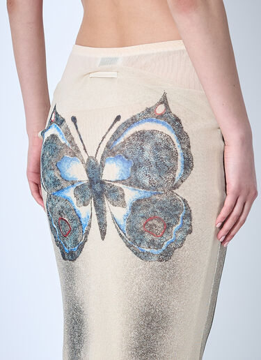 Jean Paul Gaultier Double Layer Mesh Skirt Ecru jpg0260003