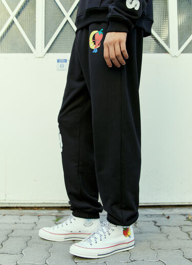 Sky High Farm Workwear グラフィックプリントトラックパンツ ブラック skh0354002