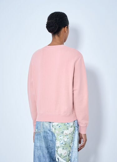 LN-CC® - Acne Studios: Fleece Sweatshirt With Logo - Pink Acne Studios Fleece Sweatshirt With Logo Pink acn0265071