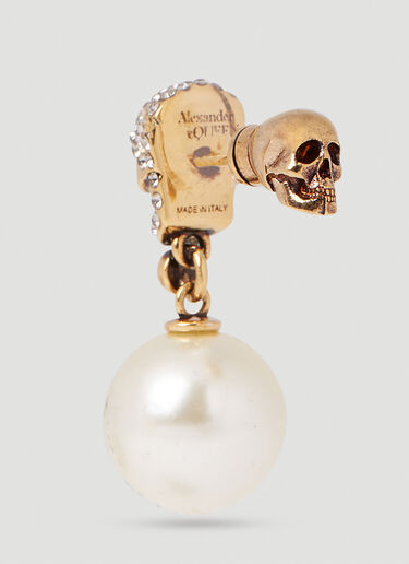 Alexander McQueen Pave Skull Earrings Gold amq0251068