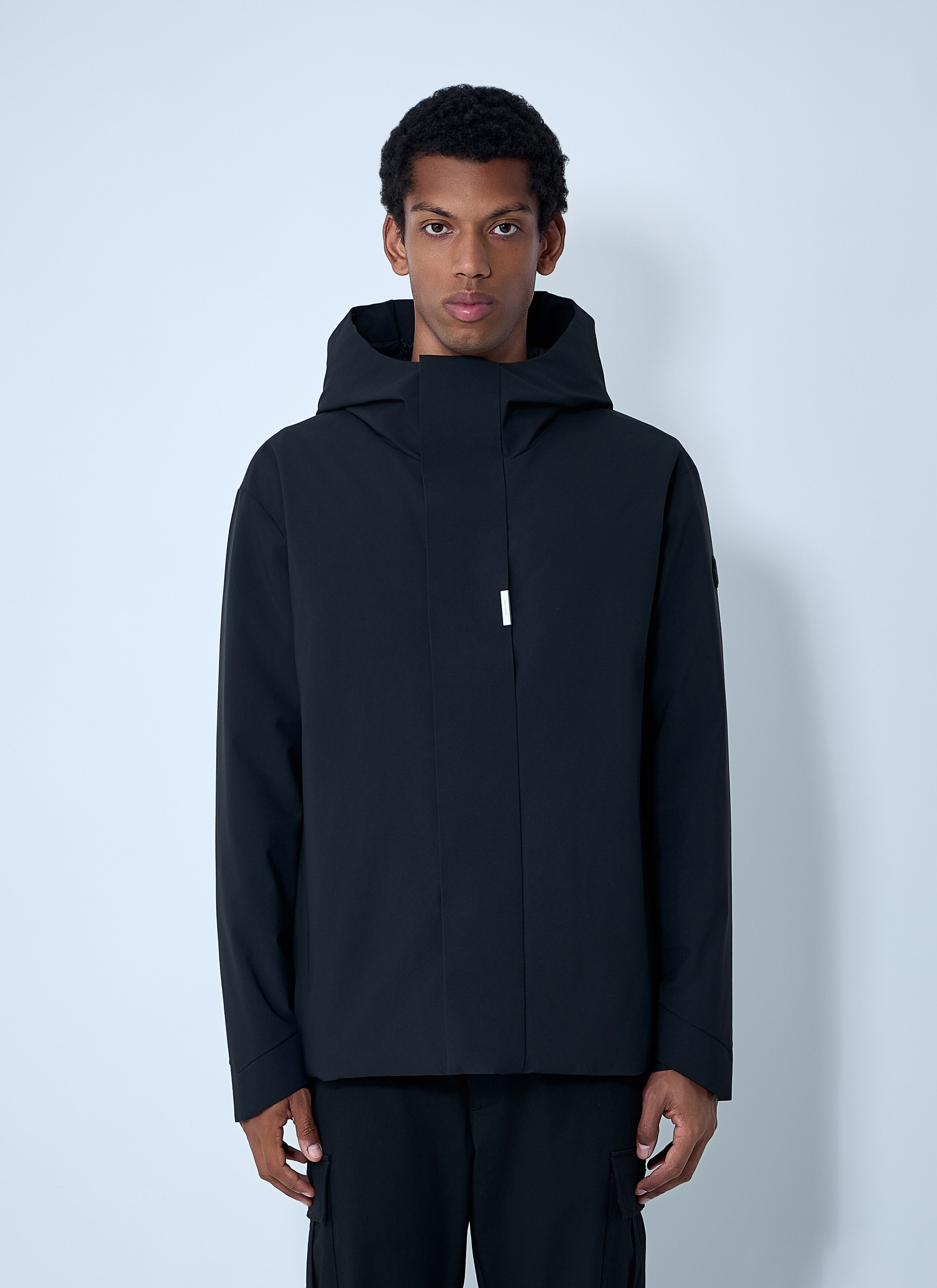 正規品MONCLER NONDOWN NYLON HOULGATE JACKET Moncler Men's' Gatillier Hooded Short Down Jacket in Black | LN-CC®