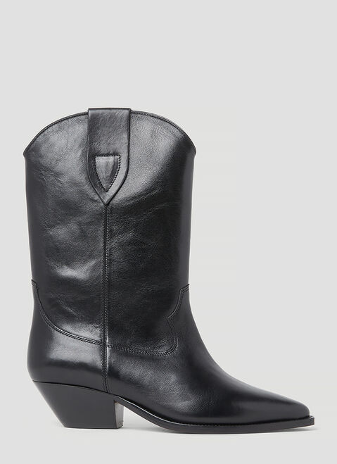 Isabel Marant Duerto Leather Cowboy Boots Black ibm0253013