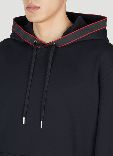 대조적인 트리밍 후드 스웨트셔츠 Alexander McQueen 대조적인 트리밍 후드 스웨트셔츠 블랙 amq0151013
