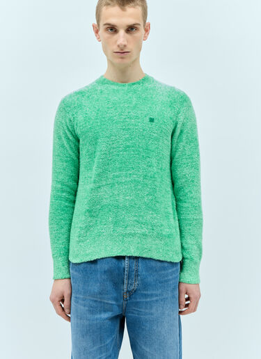 Acne Studios Textured Knit Sweater Green acn0155012