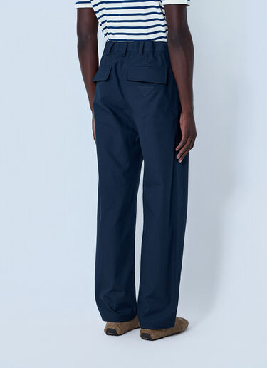 Prada Wide-Leg Tailored Trousers Blue pra0164032