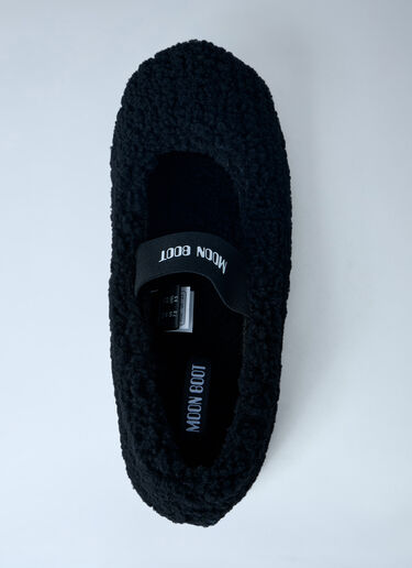 MB Shearling Ballerina Flats Moon Boot MB Shearling Ballerina Flats Black mnb0363002