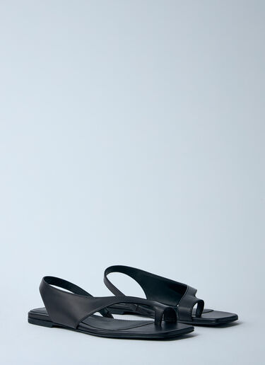 TOTEME Leather Sandals Black tot0260016