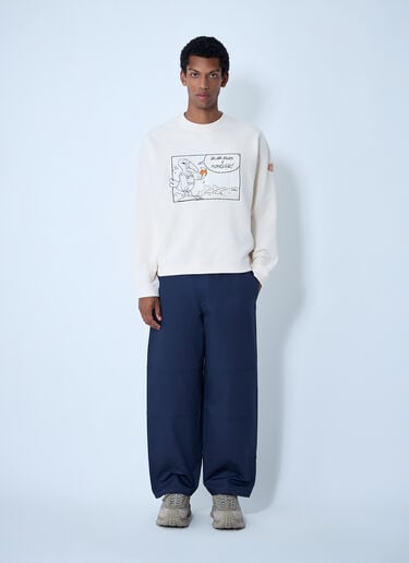 Moncler x Gilga Farm by Donald Glover Logo Motif Sweatshirt White mgf0162006