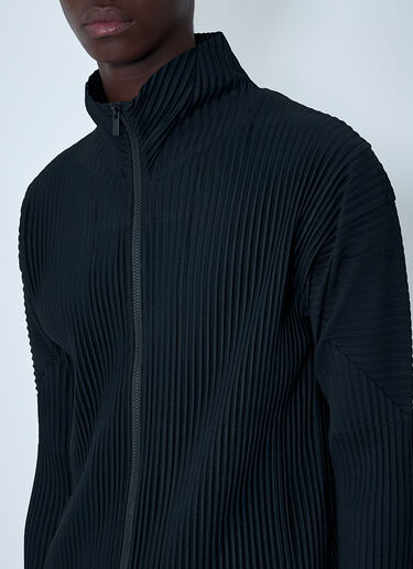 Pleated Zip-Up Jacket Homme Plissé Issey Miyake Pleated Zip-Up Jacket Black hmp0162014