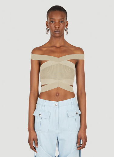 Dion Lee 크로스 리브 뷔스티에 탑 베이지 dle0247007