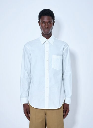 LN-CC® - Balenciaga: Cotton Poplin Shirt - White Balenciaga Cotton Poplin Shirt White bal0165012