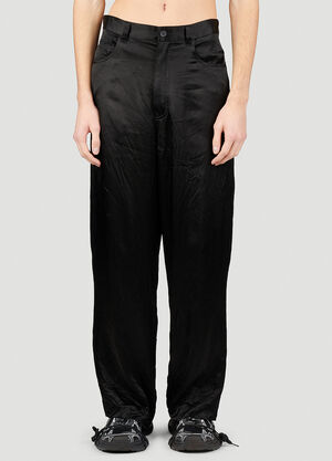 Balenciaga Five Pocket Satin Pants Black bal0353001