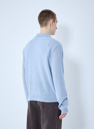 Our Legacy Evening Polo Cardigan Blue our0160010