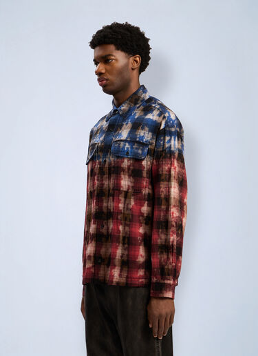 Curved Logo Check Shirt Palm Angels Curved Logo Check Shirt Multicolour pma0162028