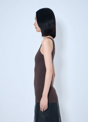 LN-CC® - Toteme: Classic Compact Knit Tank - Brown Toteme Classic Compact Knit Tank Brown tot0265034