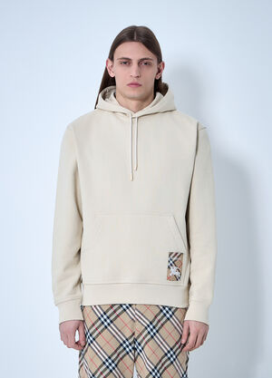 Burberry Logo Patch Hooded Sweatshirt Dark Brown bur0159015