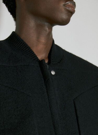 Structured Wool Bomber Jacket Rick Owens Structured Wool Bomber Jacket Black ric0154005