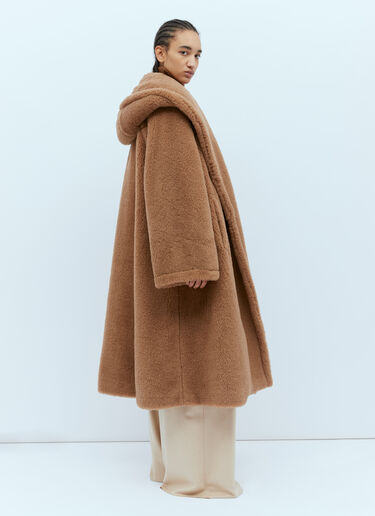 Max Mara 오버사이즈 테디 랩 코트 카멜 max0254038