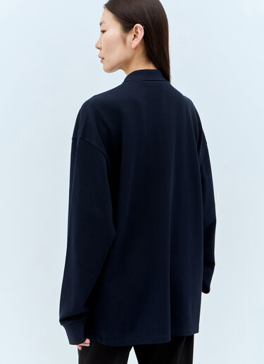 Miu Miu Logo Embroidery Polo Top Navy miu0257005