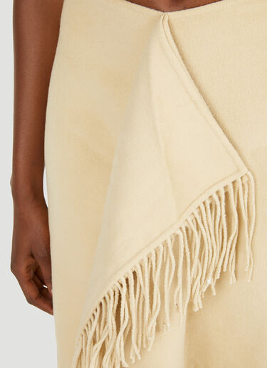 Nanushka Liza Draped Blanket Skirt Cream nan0249013