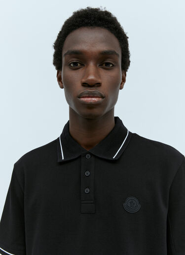 Moncler Logo Patch Polo Shirt Black mon0155034