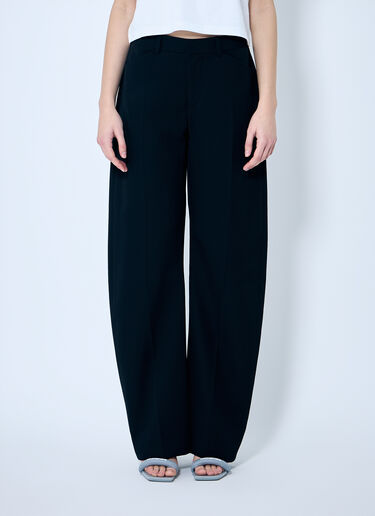 Alexander Wang 中腰弓形腿长裤  黑色 awg0259002