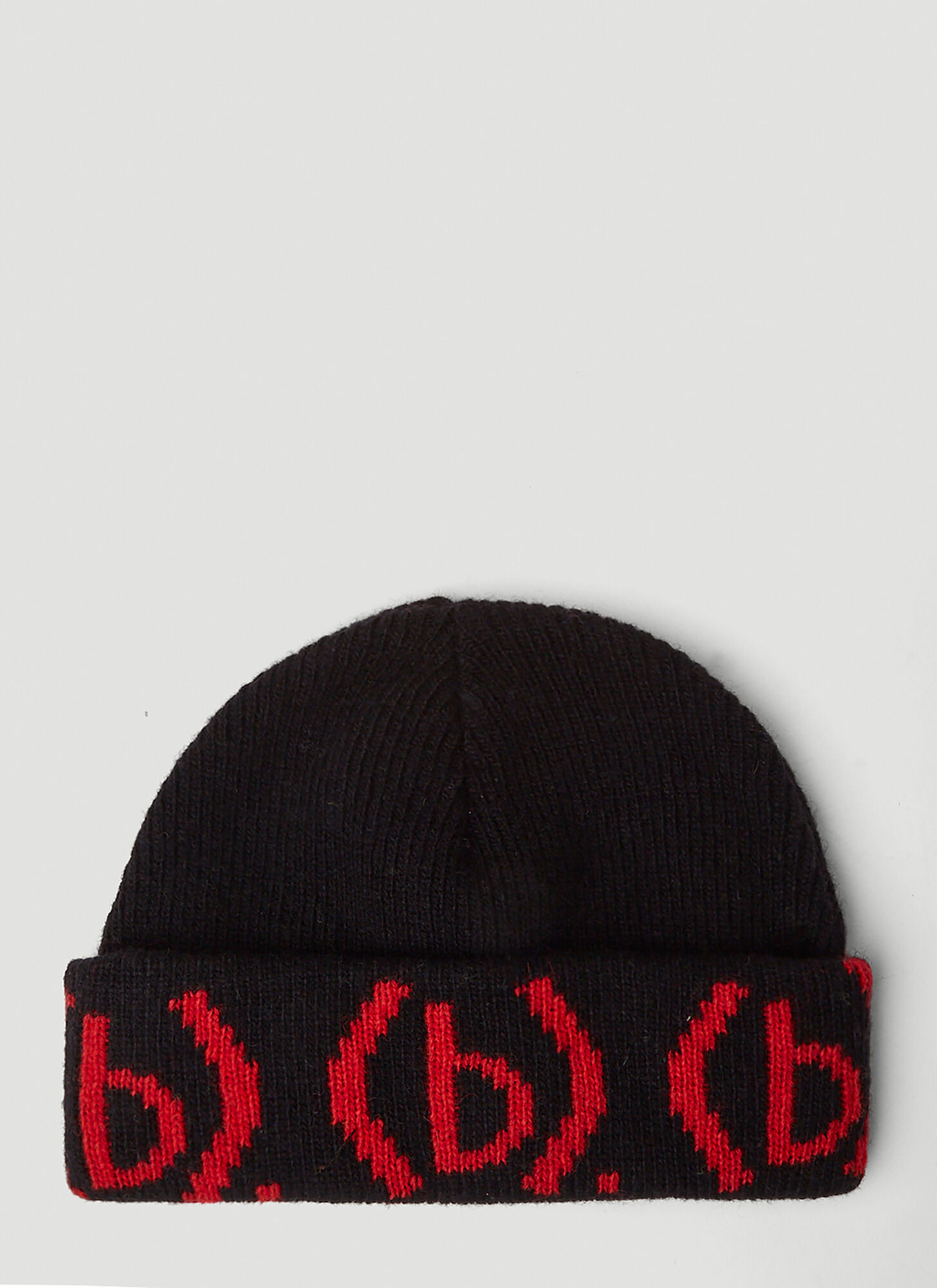 Bstroy Logo-jacquard Beanie Hat In Black