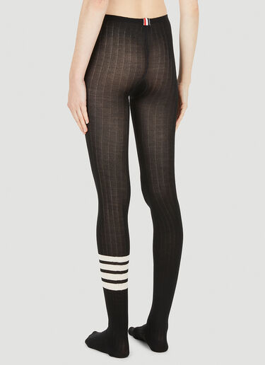 Opaque Ribbed Tights Thom Browne Opaque Ribbed Tights Black thb0248005