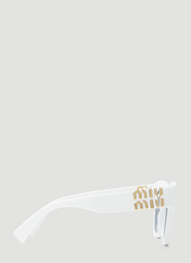 Miu Miu Glimpse Cat Eye Sunglasses White lmu0253013