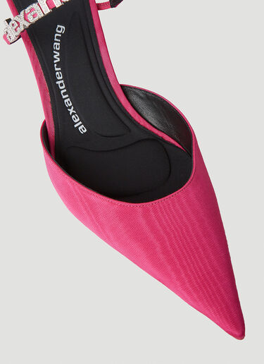 Alexander Wang Delphine Logo Strap Mules Pink awg0251053