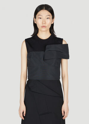 Alexander McQueen Asymmetric Top Black amq0252025