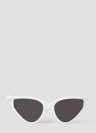 Balenciaga Rim Cat Sunglasses White bal0248039