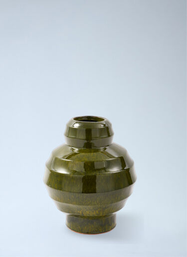 Geometric Ceramic Vase POLSPOTTEN Geometric Ceramic Vase Green wps0692007