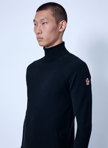 Moncler Grenoble Wool Blend Polo Neck Jumper Black mog0165018