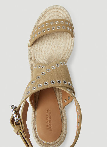 Isabel Marant Iriane High Heel Espadrilles Beige ibm0251035