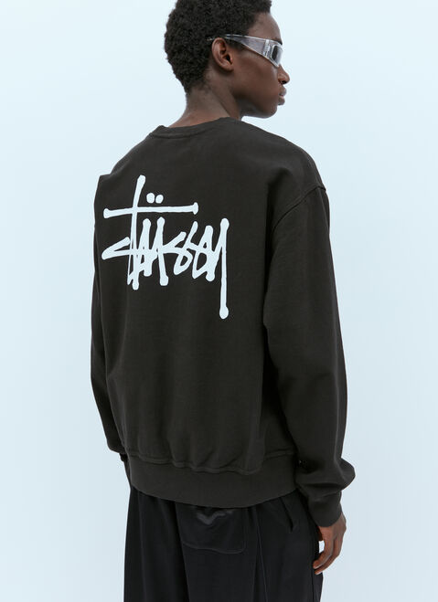 Stüssy Basic Logo Print Sweatshirt Black sts0152029