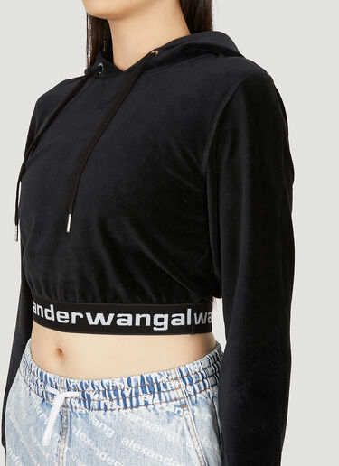 Alexander Wang Corduroy Hooded Sweatshirt Black awg0245010