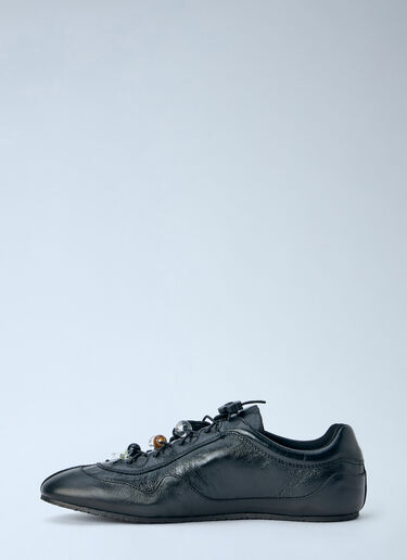 LN-CC® - Cecilie Bahnsen: Blaise Leather Sneakers - Black Cecilie Bahnsen Blaise Leather Sneakers Black cec0266016